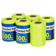 IMAGE 6 Roll 500 Ft Mason Line String Line - #18 Braided Nylon String for Gardening or Masonry Tools, Yellow