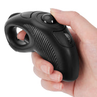 Wireless USB Handheld Finger Trackball Mouse with Laser Pointer, Black