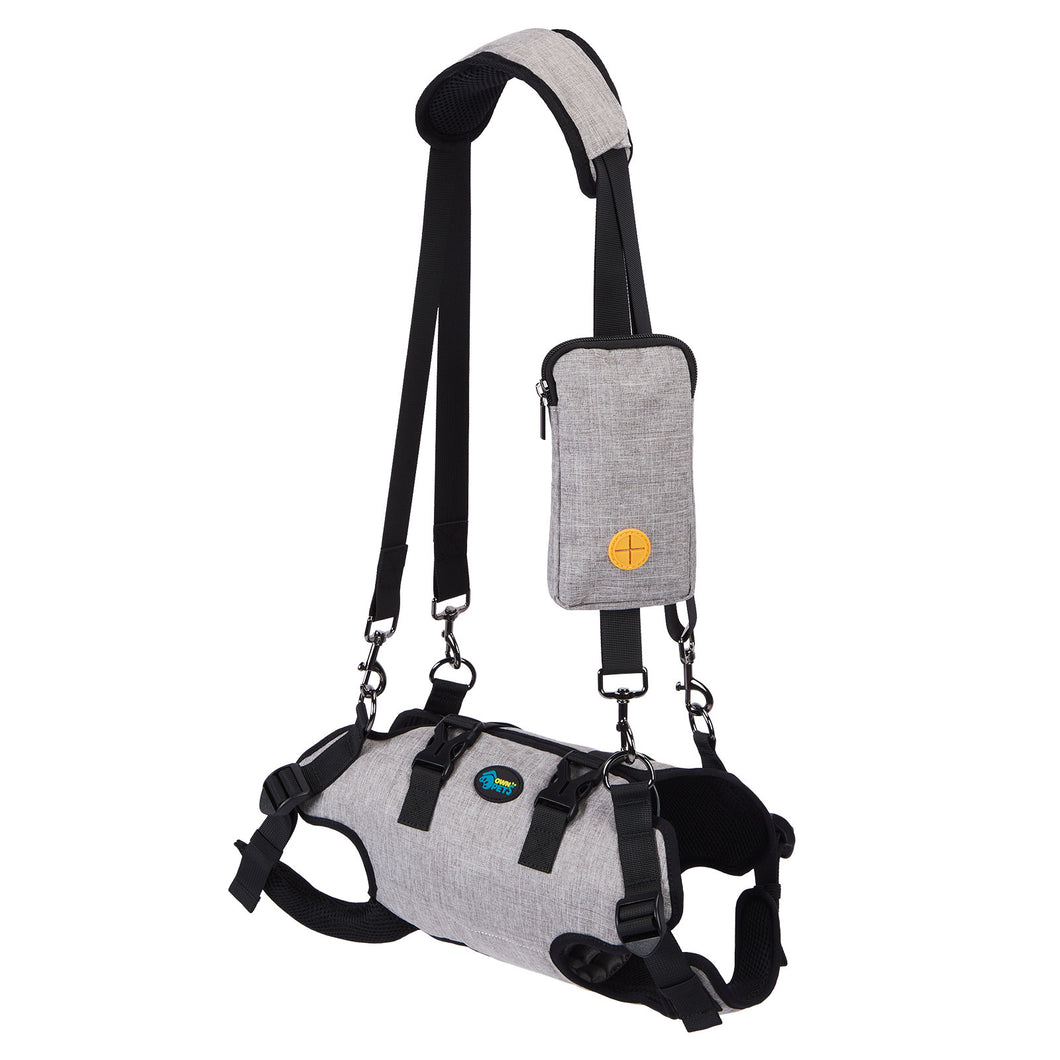 Ownpets Dog Sling Harness, Outdoor Sling Bag for Spine Protection, Whole Body Support, Support Vest to Assist Aged Dogs, Size L