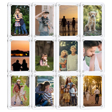 Load image into Gallery viewer, Vicyak 12 Pack High Transparency Acrylic Magnetic Photo Frame for Refrigerator, Double-Sided Frameless Design, Compatible with Instax and Polaroid Photos, 2.36&quot; x 3.54&quot;
