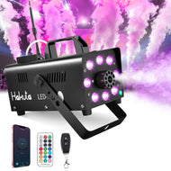 Hakuta Smoke Machine, Wi-Fi Smart Fog Machine with 8 LED Lights and 13 Colorful LED Lights Effect, App Control LED Fog Machine 500W 2300CFM for Halloween, DJ, Party, Stage