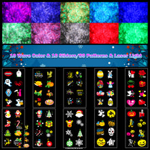 Load image into Gallery viewer, HAKUTA Halloween Christmas Laser Projector Lights 3-in-1 Wave Ocean Effect LED Projector with 10 Slides/80 HD Patterns for Christmas, New Year, Birthday, Halloween, Thanksgiving Decor
