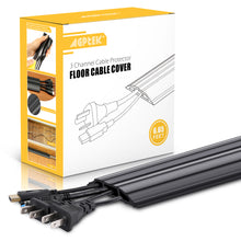 Load image into Gallery viewer, 6.5 Ft Floor Cord Protector 3 Channels Floor Cord Cover
