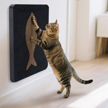 Load image into Gallery viewer, Ownpets Wall-Mounted Cat Scratcher – Vertical Cat Scratch Pad, Cute Furniture Protector for Wall, Glass, Wood &amp; Tile, Black
