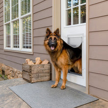 Load image into Gallery viewer, XL Larger Pets Deluxe Aluminum Dog &amp; Cat Pet Door with Locking Panel for Screens, Glasses, Doors &amp; Walls White
