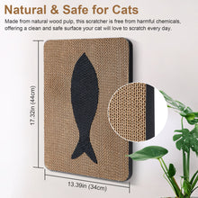 Load image into Gallery viewer, Ownpets Wall-Mounted Cat Scratcher – Vertical Cat Scratch Pad, Cute Furniture Protector for Wall, Glass, Wood &amp; Tile, Yellow
