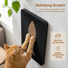 Load image into Gallery viewer, Ownpets Wall Cat Scratcher, Cute Vertical Cat Scratching Board, Wall Mounted Cat Scratch Pad for Wall, Glass, Wood, and Tile, Furniture Protector, Fish Print Black
