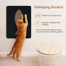 Load image into Gallery viewer, Ownpets Wall-Mounted Cat Scratcher – Vertical Cat Scratch Pad, Cute Furniture Protector for Wall, Glass, Wood &amp; Tile, Black
