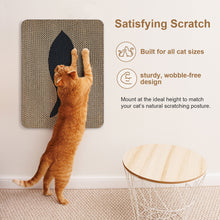 Load image into Gallery viewer, Ownpets Wall-Mounted Cat Scratcher – Vertical Cat Scratch Pad, Cute Furniture Protector for Wall, Glass, Wood &amp; Tile, Yellow
