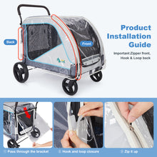 Load image into Gallery viewer, Ownpets Dog Stroller Rain Cover, Waterproof Transparent EVA
