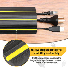 Load image into Gallery viewer, 10 Ft Floor Cord Protector 3 Channels Floor Cord Cover
