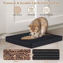 Load image into Gallery viewer, Ownpets Wall-Mounted Cat Scratcher – Vertical Cat Scratch Pad, Cute Furniture Protector for Wall, Glass, Wood &amp; Tile, Black
