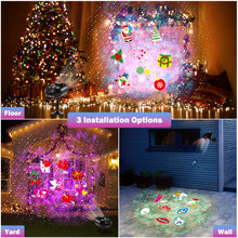 Load image into Gallery viewer, HAKUTA Halloween Christmas Laser Projector Lights 3-in-1 Wave Ocean Effect LED Projector with 10 Slides/80 HD Patterns for Christmas, New Year, Birthday, Halloween, Thanksgiving Decor
