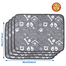 Load image into Gallery viewer, Larger 4 Packs Dog Pee Pads, Washable, Reusable and Non-Slip Pee Pads Training Pad for Whelping, Training, Potty and Playpen Mat,17.8”x23.6”
