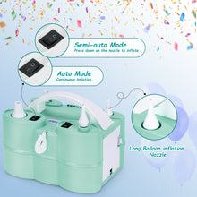Load image into Gallery viewer, AGPtEK 3-in-1 Air Pump for Inflatables and Balloon Electric Air Balloon Pump 600W for Air Mattress, Compression Bag, Green
