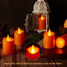 Load image into Gallery viewer, IMAGE 12 Pcs Votive Candles Battery Operated 3D Wick Ivory LED Candles, Flameless Votive Candles with Timer
