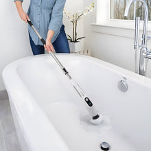 Load image into Gallery viewer, Fixm Electric Spin Scrubber, Cordless Shower Scrubber with Adjustable Extension Handle, Electric Cleaning Brush for Bathtub Kitchen Wall Cleaning, 2 Speeds with Display and 11 Replaceable Brush Heads
