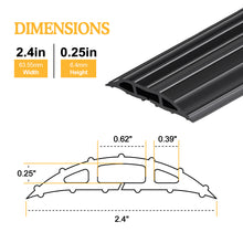 Load image into Gallery viewer, 6.5 Ft Floor Cord Protector 3 Channels Floor Cord Cover
