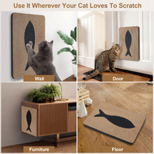 Load image into Gallery viewer, Ownpets Wall-Mounted Cat Scratcher – Vertical Cat Scratch Pad, Cute Furniture Protector for Wall, Glass, Wood &amp; Tile, Yellow

