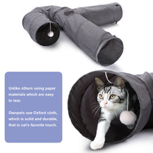 Load image into Gallery viewer, Cat Tunnel 3 Way Collapsible U-Shaped Pet Play Tunnel Tube Toy Large Cat Tunnels for Indoor Cats, Puppy, Kitty, Rabbit
