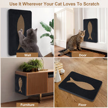Load image into Gallery viewer, Ownpets Wall-Mounted Cat Scratcher – Vertical Cat Scratch Pad, Cute Furniture Protector for Wall, Glass, Wood &amp; Tile, Black
