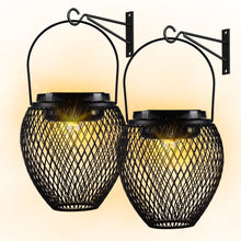 Load image into Gallery viewer, IMAGE 2 Pcs Solar Lanterns Outdoor Lights with White and Warm Yellow Light, Hanging Solar Lights Outdoor Waterproof Yard Pathway Porch Trees Decor
