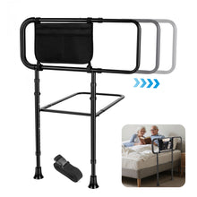 Load image into Gallery viewer, Adjustable Bed Rails for Elderly Adults – Bed Assist Rail with Non-Slip Handle, Storage Pocket, and Non-Slip Base, Fits King, Queen, Full, and Twin Beds, Supports up to 300lbs, Easy Tool-Free Assembly
