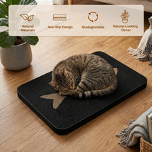 Load image into Gallery viewer, Ownpets Wall Cat Scratcher, Cute Vertical Cat Scratching Board, Wall Mounted Cat Scratch Pad for Wall, Glass, Wood, and Tile, Furniture Protector, Fish Print Black
