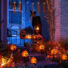 Load image into Gallery viewer, IMAGE 12 Pcs Orange Flickering Flameless Taper Candles 3D Wick Ivory with 10 Keys Remote and Timer
