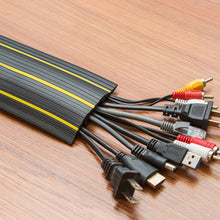 Load image into Gallery viewer, 10 Ft Floor Cord Protector 3 Channels Floor Cord Cover
