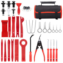 Load image into Gallery viewer, Fixm 141 Pieces Trim Removal Tool, Auto Clip Pliers Push Pin Plastic Pry Tool Kit for Car Panel/Door/Audio/Radio, Fastener Terminal Remover Set with Tool Roll Bag
