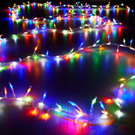 IMAGE 5M/16.4Ft 300 LED Cluster Lights Waterproof Twinkle String Lights Bright DIY for Party Wedding Christmas Decoration, Multicolor