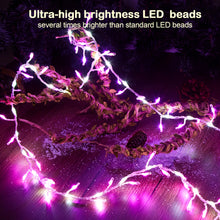 Load image into Gallery viewer, IMAGE 5M/16.4Ft 300 LED Firecracker Starry String Lights Fairy Lights Plug in Twinkle String Lights Bright DIY for Party Wedding Christmas Decoration, Pink &amp; White
