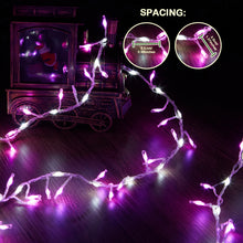 Load image into Gallery viewer, IMAGE 5M/16.4Ft 300 LED Firecracker Starry String Lights Fairy Lights Plug in Twinkle String Lights Bright DIY for Party Wedding Christmas Decoration, Pink &amp; White

