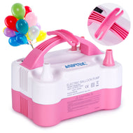 AGPtEK 110V 600W Electric Air Balloon Pump with Built-in Tying Tool, Pink & White