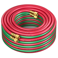 IMAGE 26FT/8meter Oxygen Acetylene Hose Welding Hose 1/4-Inch * 26 Feet with 9/16 Inches - 18B Fittings Welding Twin Torch Hose