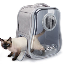 Load image into Gallery viewer, Ownpets Cat Backpack Carrier, Breathable Bubble Pet Backpack for Cats and Small Dogs up to 15lbs Pet Carrier for Travel, Hiking
