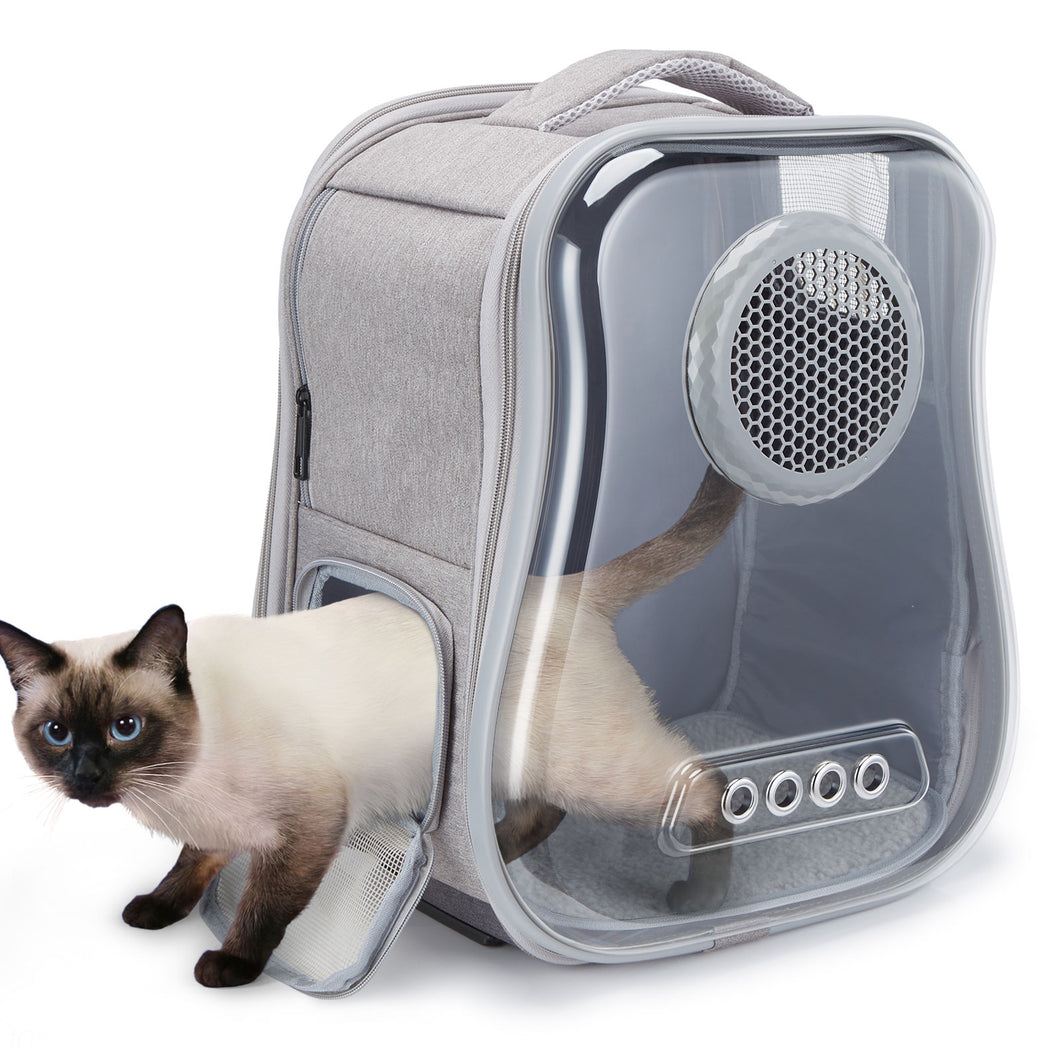 Ownpets Cat Backpack Carrier, Breathable Bubble Pet Backpack for Cats and Small Dogs up to 15lbs Pet Carrier for Travel, Hiking