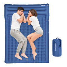 Load image into Gallery viewer, CAMULAND Double Camping Sleeping Pad, 4.7" Ultra-Thick Self Inflating 2 Person Inflatable Mat with Built-in Pillow Foot Pump, Waterproof for Backpacking, Hiking, Tent, RV Travel, Navy Blue
