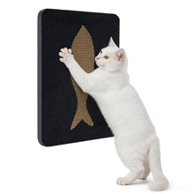 Load image into Gallery viewer, Ownpets Wall Cat Scratcher, Cute Vertical Cat Scratching Board, Wall Mounted Cat Scratch Pad for Wall, Glass, Wood, and Tile, Furniture Protector, Fish Print Black
