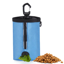 Load image into Gallery viewer, Ownpets Small-Size Pet Training Treat Pouch with Drawstring Closure - Dog Treat Bag for Leash, Carabiner Hook, Poop Bag Holder &amp; Reflective Strip, 825ml Capacity (Blue)
