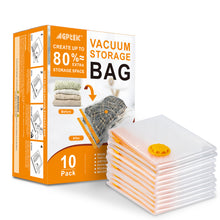 Load image into Gallery viewer, AGPtEK 10Pcs Large Vacuum Bags Set, Durable &amp; Reusable Storage Bags, Perfect Space-Saving Solution for Clothes, Blankets, Comforters, and More.（No Pump Included）, Size L
