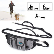 Load image into Gallery viewer, Premium Breathable Adjustable Waist Bag &amp; Elastic Shock-absorbing Dog Leash with Safety Reflective Strips, Convenient Pockets, Ideal for Walking, Jogging, Hiking, Training Dogs
