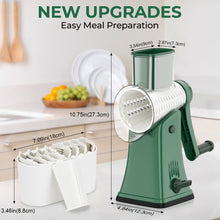Load image into Gallery viewer, Multifunctional Cheese Grater 5-in-1 Stainless Steel Blade Set for Slicing, Shredding, and Grinding with an Enlarged Feeding Port
