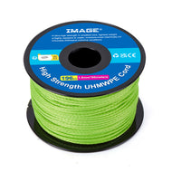 IMAGE 196ft Kevlar Cord UHMWPE Braided Throw Line Nylon Cord 1.8mm, 660LB High Strength for Tree Work, Hammock, Tarp, Tent, Camping, Green