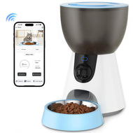 OWNPETS 4L Automatic Cat Feeder with Camera, 2.4G & 5G WiFi, 1304P HD Video with Night Vision, Voice Dialogue Function