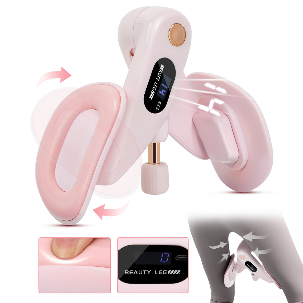 WELSPO Thigh Master for Women and Men, Adjustable Resistance Inner Thigh Exerciser, 360° Rotating Panels, Digital Counter, Postpartum Rehabilitation Hip Trainer Kegel Exerciser, Pelvic Floor Trainer