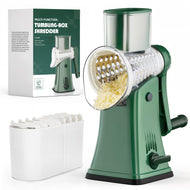 Multifunctional Cheese Grater 5-in-1 Stainless Steel Blade Set for Slicing, Shredding, and Grinding with an Enlarged Feeding Port