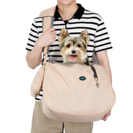 Ownpets Beige Pet Sling Carrier with Adjustable Strap and Pocket Shoulder Pad Fits 15 to 20lbs Extra-Large Dog/Cat