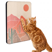 Load image into Gallery viewer, Ownpets Wall Mounted Cat Scratcher with Adhesive Strips, Cut Design, Red
